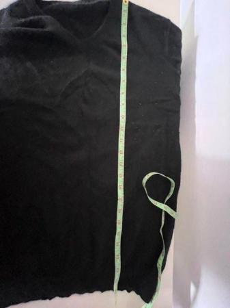 Image 1 of Black Cashmere v neck jumper size M
