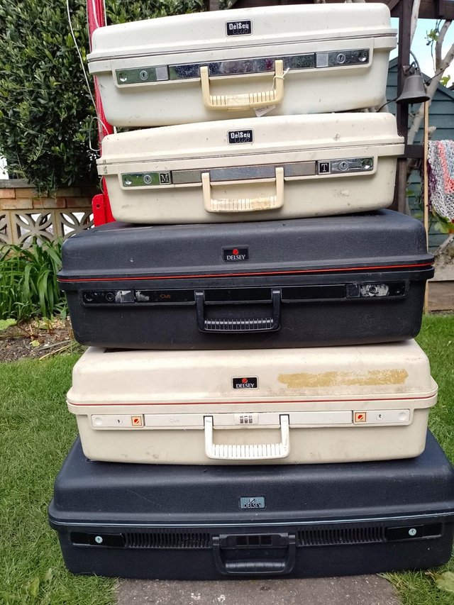 Preview of the first image of Collection of vintage Delsey Cases.