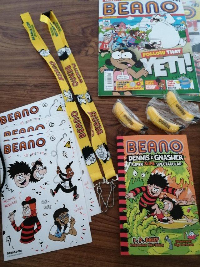 Preview of the first image of Beano Goodies - bag, books etc.