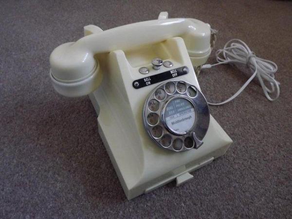 Image 2 of Vintage 300 series GPO telephone in ivory.