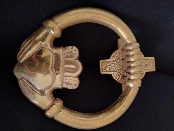 Image 3 of Big Brass Claddagh door knocker