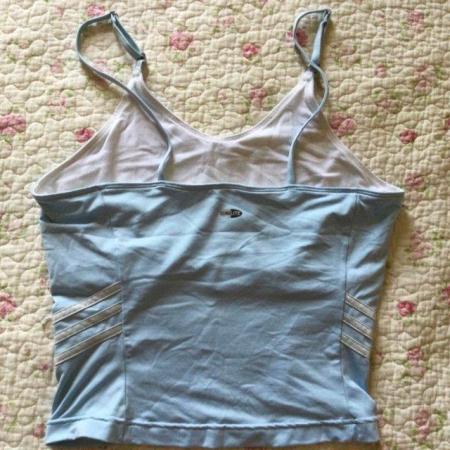 Image 3 of Sz14 ADIDAS CLIMALITE Pale Blue Sports Tank Cami 33-38” Bust