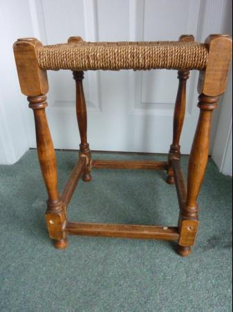 Image 2 of Vintage Woven Seagrass Top Stool