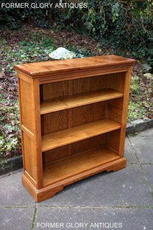 Image 16 of AN OLD CHARM VINTAGE OAK OPEN BOOKCASE CD DVD CABINET STAND