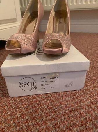 Image 1 of New Spot On Nude Satin Shoes size 4