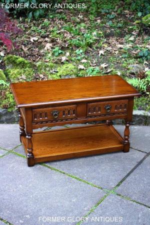 Image 76 of OLD CHARM LIGHT OAK TWO DRAWER COFFEE TABLE TV MEDIA STAND