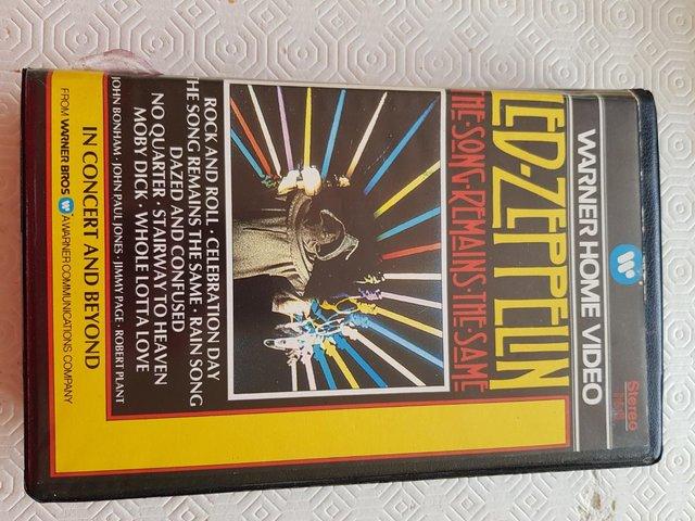 Preview of the first image of LED ZEPPELIN THE SONG REMAINS THE SAME VHS VIDEO TAPE.