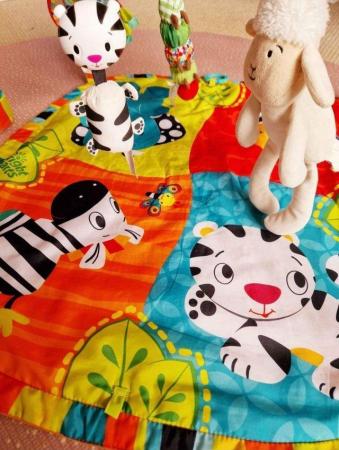 Image 3 of Bright starts spots and stripes safari baby play mat and gym