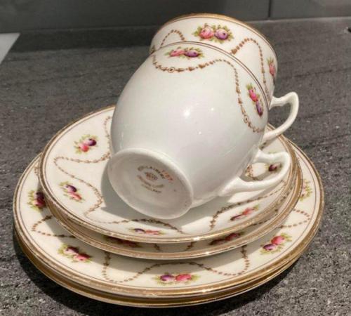 Image 2 of Royal Albert Crown China tea cups, saucers and plates