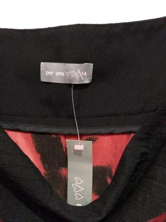 Image 12 of New Marks and Spencer Per Una Black Red Skirt Size 14
