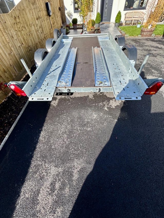 Preview of the first image of PRG Twin Axil Car Trailer complete centre Bed.