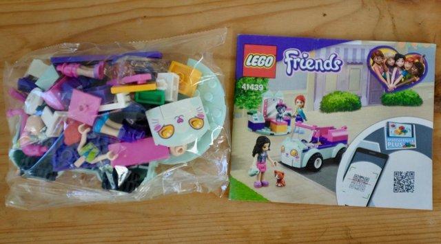 Image 2 of Lego Friends car and street stall with Mia and Emma
