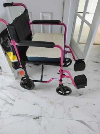 Image 2 of Folding transport chair with backpack and cushion