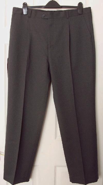 Preview of the first image of Bnwt Dark Grey Trousers By Taylor & Wright - Size 38W/29L.