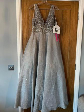 Image 2 of Morilee Prom Dress- Sparkly/Sequin Brand New Iced Blue