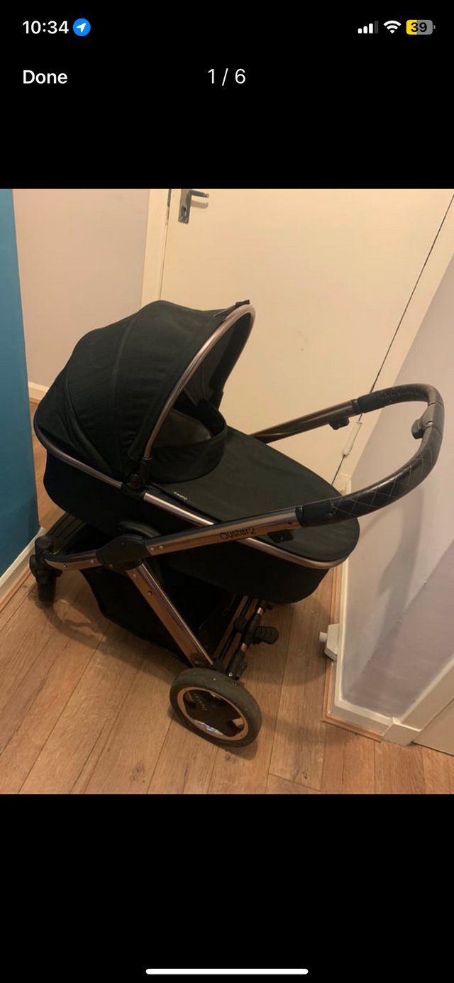 Preview of the first image of Oyster pram with carry cot.