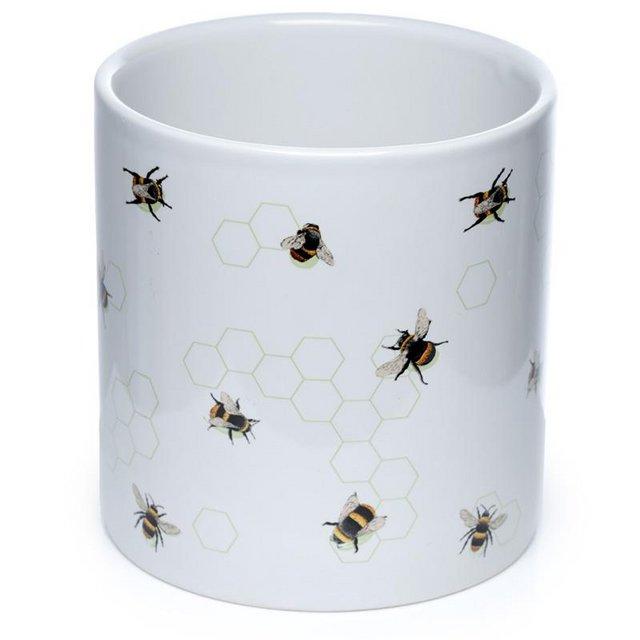 Preview of the first image of The Nectar Meadows Bee Ceramic Indoor Plant Pot - Large..