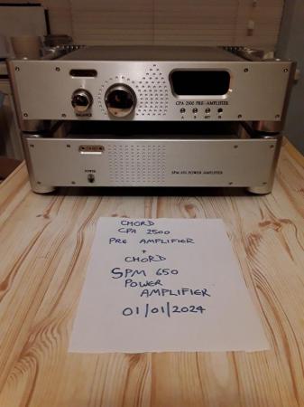 Image 1 of CHORD CPA2500 PRE AMP & CHORD SPM650 POWER AMP