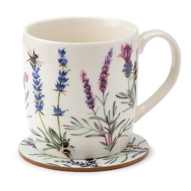 Preview of the first image of Porcelain Mug & Coaster Set  Nectar Meadows. Free uk Postage.