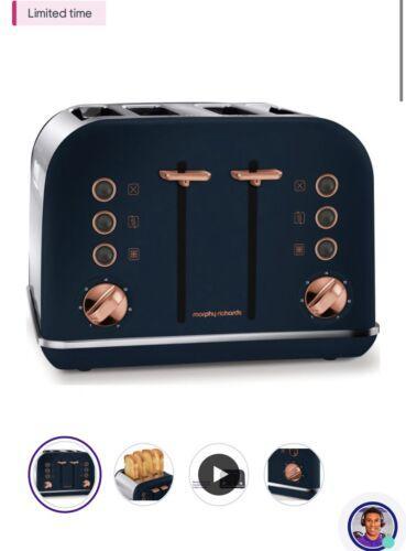 Preview of the first image of MORPHY RICHARDS ACCENTS ROSE GOLD-4 SLICE TOASTER-NEW!!.