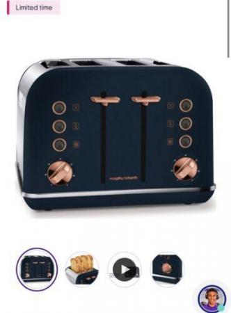 Image 1 of MORPHY RICHARDS ACCENTS ROSE GOLD-4 SLICE TOASTER-NEW!!