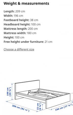 Image 3 of IKEA MALM bed frame and mattress