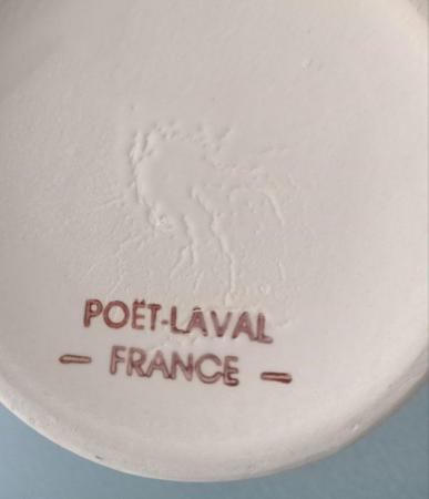 Image 5 of Poet Laval Pottery.  Ceramic Jug/Vase.  7" Tall.