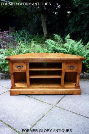 Image 70 of AN OLD CHARM FLAXEN OAK CORNER TV CABINET STAND MEDIA UNIT
