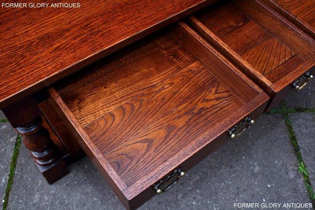 Image 94 of TAYLOR & Co STRESSED OAK THREE DRAWER POTBOARD COFFEE TABLE