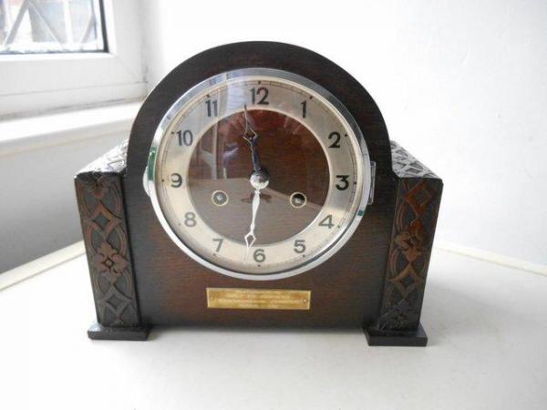 Image 1 of FHS striking mantle clock dated 1938