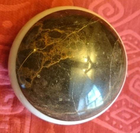 Image 2 of Vintage Marble Spherical Balls 4 Inch Diameter