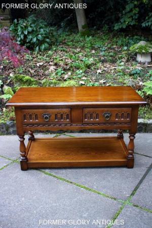 Image 57 of OLD CHARM LIGHT OAK TWO DRAWER COFFEE TABLE TV MEDIA STAND