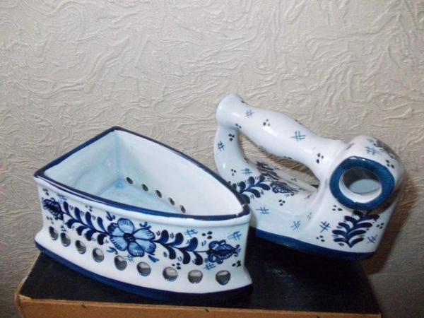 Image 2 of Blue and White China Ornament.
