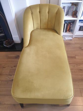 Image 3 of Chaise longue, mustard yellow