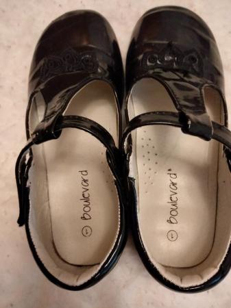 Image 3 of Girls Boulevard Patent Touch Fastening T-bar Shoes Size 1