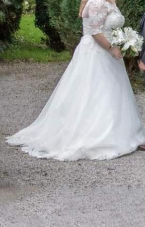 Image 3 of Wed2Be Wedding Dress and Bolero