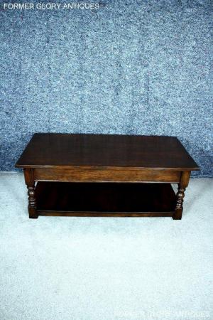 Image 30 of A TITCHMARSH & GOODWIN STYLE OAK TWO DRAWER COFFEE TEA TABLE