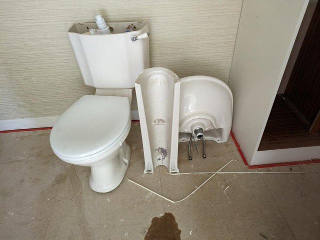 Preview of the first image of Bathroom toilet and sink with fittings.