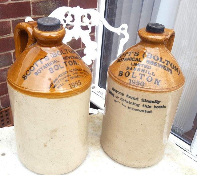 Preview of the first image of Stoneware Flagons Bolton 1950/55.