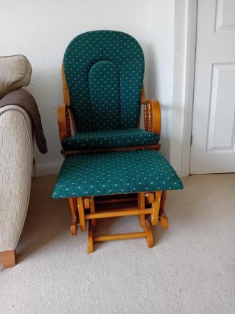 Image 1 of Rocking chair and matching rocking foot stool for sale