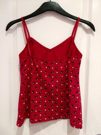 Image 8 of New Women's Bhs Summer Pyjama Cami Top Size 10 12 Red