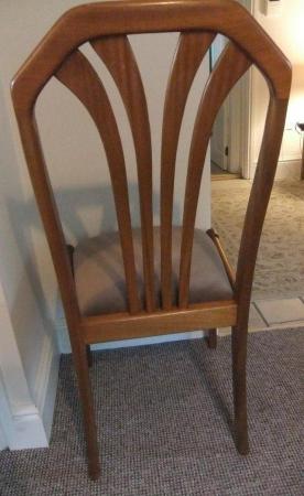 Image 2 of 5 dining room chairs carver teak wooden