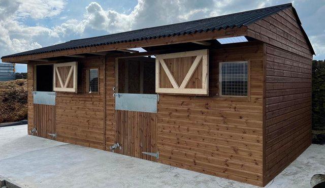Image 1 of 24x12 Static Double Stable - Timber Stable for Sale