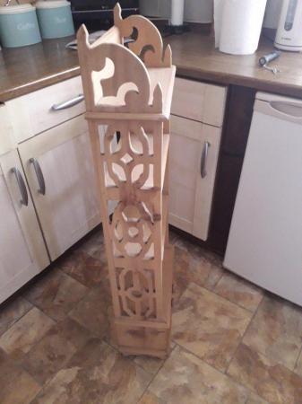 Image 2 of PINE....SHELF UNIT....WITH carved.sides............