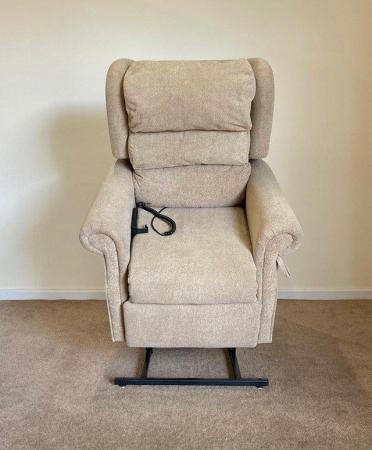 Image 6 of NOPAC LUXURY ELECTRIC RISER RECLINER BEIGE CHAIR CAN DELIVER