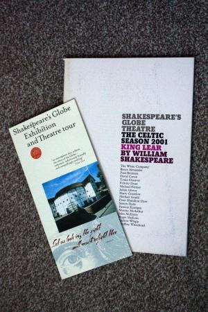 Image 1 of Shakespeare's Globe Theatre King Lear 26 page programme