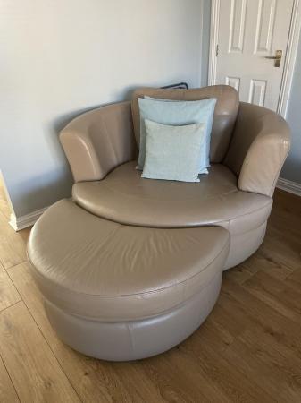Image 2 of DFS couch and love seat, few marks on right seat but aren’t