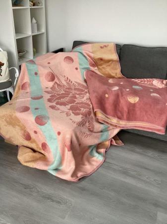 Image 1 of Pair of unused washable acrylic double blankets