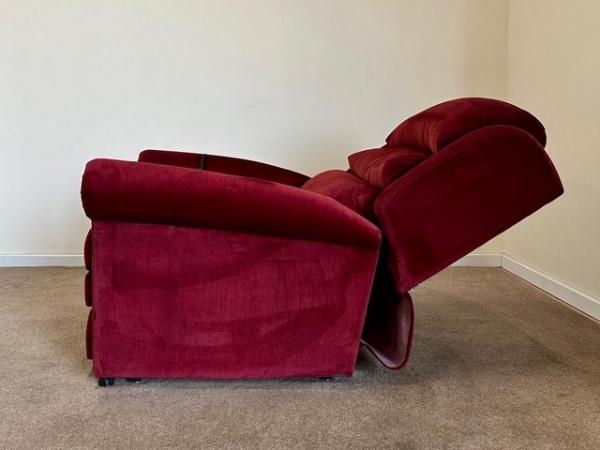 Image 20 of PRIDE ELECTRIC RISER RECLINER DUAL MOTOR RED CHAIR DELIVERY