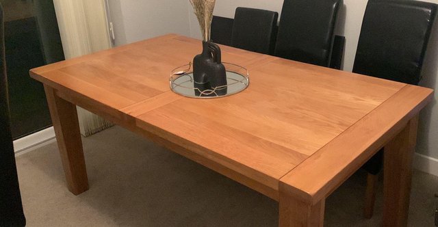 Image 2 of Solid Oak Dining Table for Sale